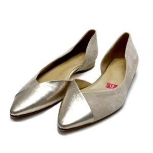 Naturalizer Hayden Suede Metallic Leather Flat Size 12 W